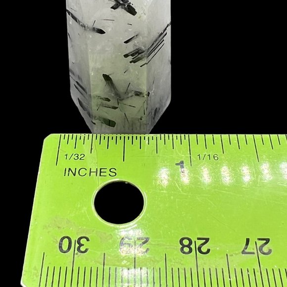 Rutilated Quartz Pointed Natural Mineral Rock Specimen Tower Stick Formation - Picture 8 of 9